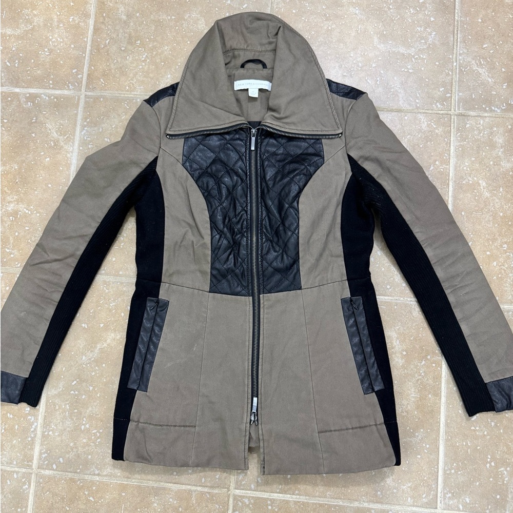 New York & Company Black and Tan Jacket